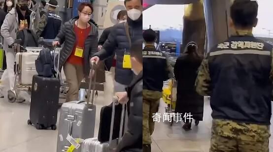 實拍韓國機場:士兵全程跟隨中國旅客