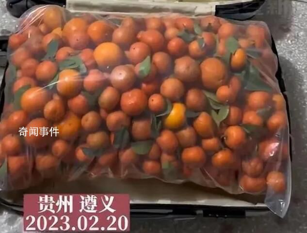 女生帶50斤砂糖橘返校結果全丟了 調監控視頻調了三個小時都沒找到