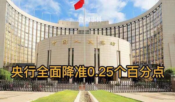 央行3月27日降準(zhǔn)0.25個(gè)百分點(diǎn) 不含已執(zhí)行5%存款準(zhǔn)備金率的金融機(jī)構(gòu)