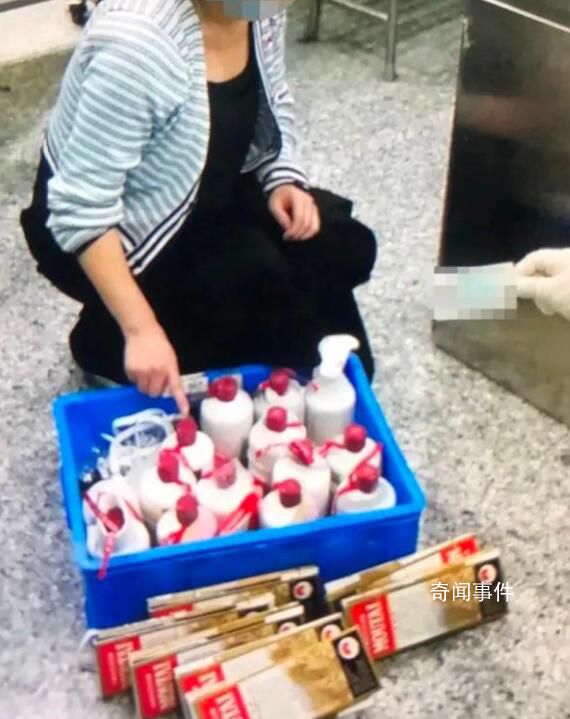 女子腿綁14瓶茅臺酒入境被查 案件已按規定作進一步處理