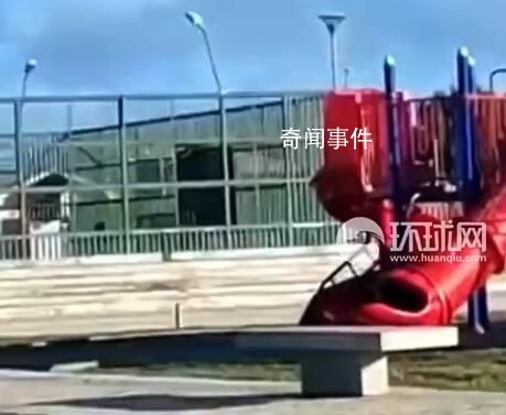 智利總統玩滑梯被卡住 掙扎了一陣才脫身