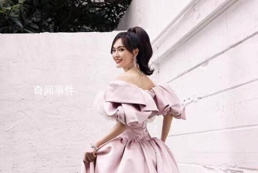 唐嫣禮服改了領(lǐng)口 紅毯粉色高定公主裙