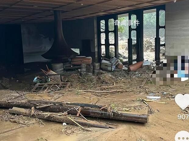 酒店被暴雨沖垮?疑房客發(fā)文求救