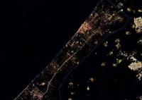 衛星拍下加沙斷電前后對比影像