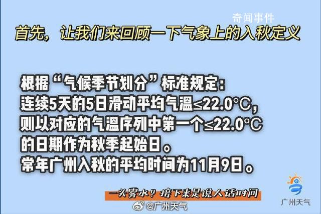 廣州升溫太快入秋失敗 未達到連續(xù)五天的入秋標準