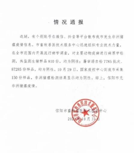 河南一地辟謠發生非洲豬瘟疫情
