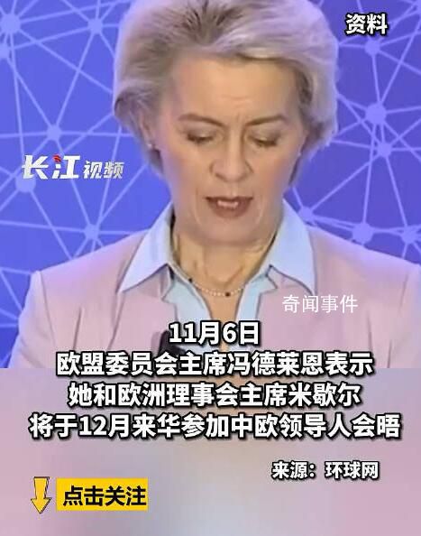 馮德萊恩稱(chēng)將在幾周內(nèi)來(lái)華