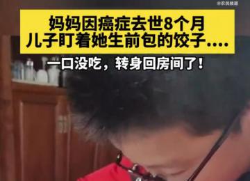 媽媽去世8個(gè)月留下1盤餃子 孩子總要長大的要懂得珍惜
