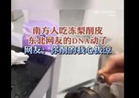 南方人吃凍梨削皮看傻東北網友